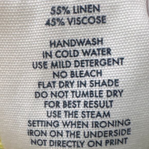 Kulani Kinis Relaxed Linen Blend Shorts Tropical Print Size M Swim Vacation NWOT - Picture 7 of 8